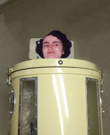 Diane WIlkins in an iron lung
