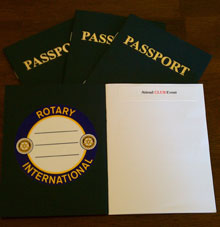 Misha Garafalo created passports for her club members to fill with "visa" stamps of their service activities.