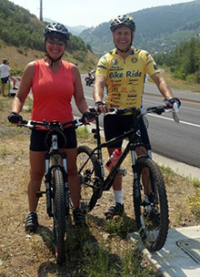 John and Marga Hewko training for the El Tour de Tucson