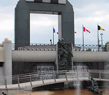 D-Day memorial in Bedford, Virginia, USA.