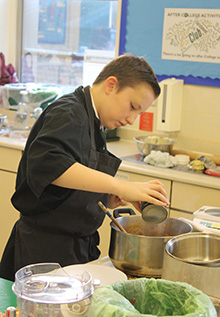 The Rotary Club of Plympton hosted a Young Chef competition as a new event during Hands’ year as president.