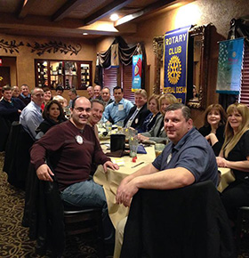 The Central Ocean Toms River Rotary Club enjoys the in person interaction during a club meeting,