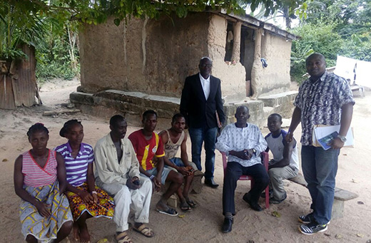 Community leaders in Nsuobri village.